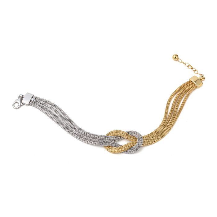 Hercules Knot Chain Bracelet - 925 Sterling Silver and Gold Plated - Image 5