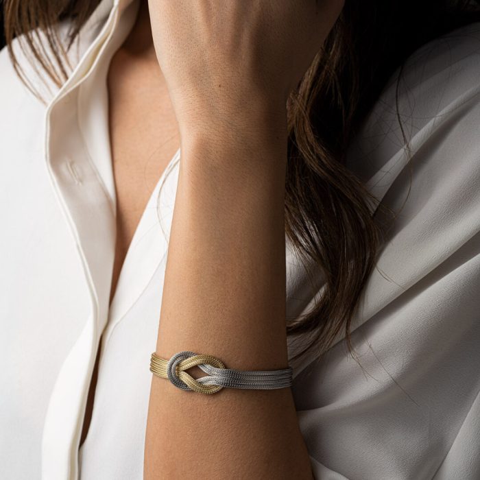 Hercules Knot Chain Bracelet - 925 Sterling Silver and Gold Plated - Image 4