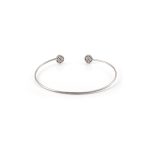 Sterling Silver Eye Hinge Bracelet with Zircon - Image 2