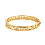 Greek Key Bangle Bracelet with Zircon - Image 3