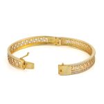 Greek Key Bangle Bracelet with Zircon - Image 4