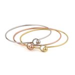 Minimal Circle Bangle Bracelet – 925 Sterling Silver and Gold Plated - Image 5