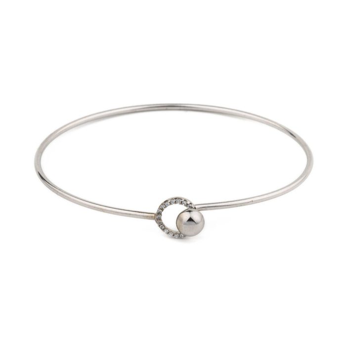 Minimal Circle Bangle Bracelet – 925 Sterling Silver and Gold Plated - Image 6