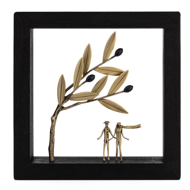 The couple – Wood Art Frame 20X20cm