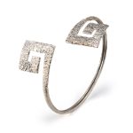 Greek Key Hinge Bracelet - 925 Sterling Silver - Image 2