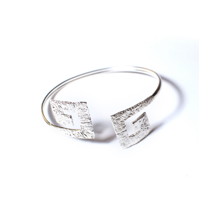 Greek Key Hinge Bracelet - 925 Sterling Silver - Image 3