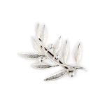 Olive Leaves Brooch - 925 Sterling Silver and Gold Plated - Image 7