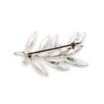 Olive Leaves Brooch - 925 Sterling Silver and Gold Plated - Image 8