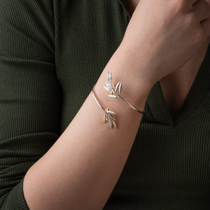 Olive Leaf Hinge Bracelet - Image 2