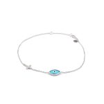 9K Gold Eye Bracelet with Cross