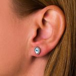 Evil Eye Drop Stud Earrings – 9K Gold - Image 2
