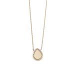Evil Eye Drop and Zircon Necklace – 9K Gold - Image 2