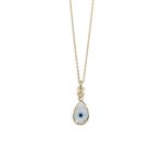 Evil Eye Teardrop Necklace – 9K Gold - Image 2