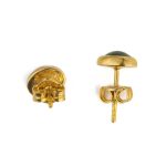 Peridot Stud Earrings - 925° Sterling Silver and Gold Plated - Image 3