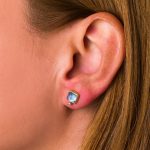 Blue Topaz Earrings – 18K Gold and Sterling Silver - Image 2