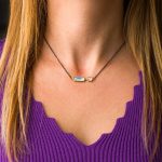 Aqua Marine Rose Quartz Necklace - 18K Gold and 925 Sterling Silver - Image 2