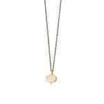 Blue Topaz Brilliant Necklace - 18K Gold and 925 Sterling Silver - Image 3
