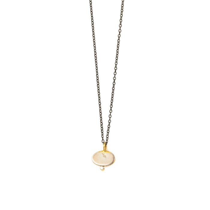 Blue Topaz Brilliant Necklace - 18K Gold and 925 Sterling Silver - Image 3