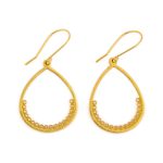 Sterling Silver Gold Plated Drop Earrings