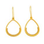 Sterling Silver Gold Plated Drop Earrings - Image 3
