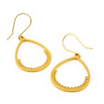 Sterling Silver Gold Plated Drop Earrings - Image 2