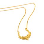 Sterling Silver Gold Plated Lace Necklace with Granules - Image 2