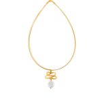 Gold Plated Sterling Silver Pearl Necklace - Image 3