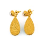 Sterling Silver Gold Plated Doublet Amazonite Earrings - Image 3