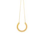 Sterling Silver Gold Plated Granulate Necklace