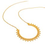 Sterling Silver Gold Plated Granulate Necklace - Image 2