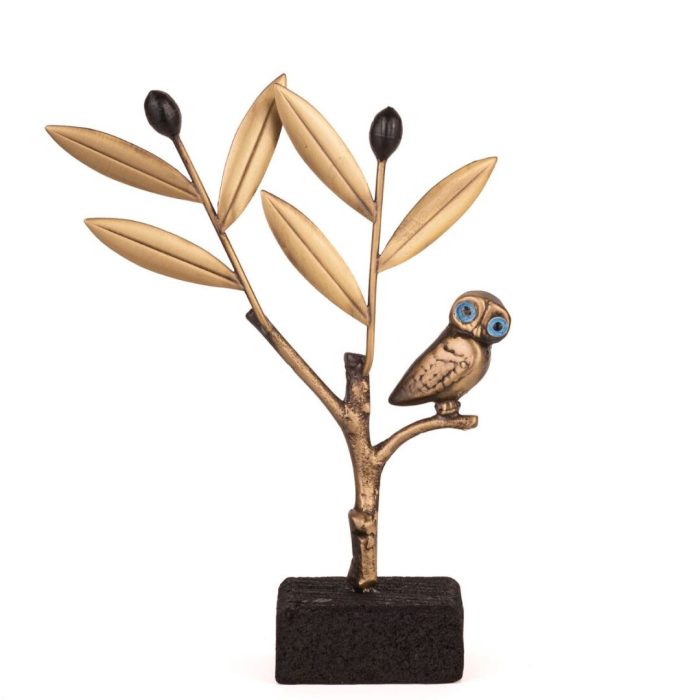 Bronze Owl on an Olive tree - Image 1
