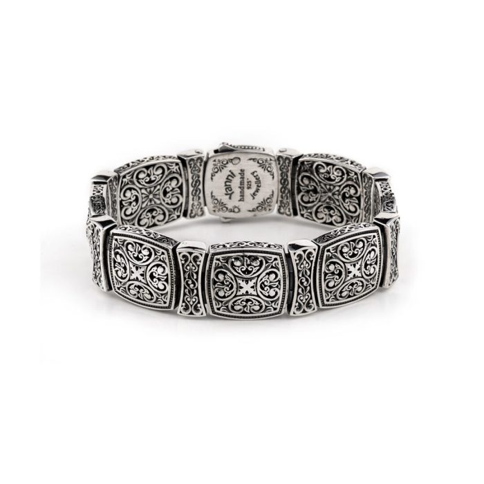 Crosses Bracelet – Sterling Silver Yianni Jewelry - Image 1