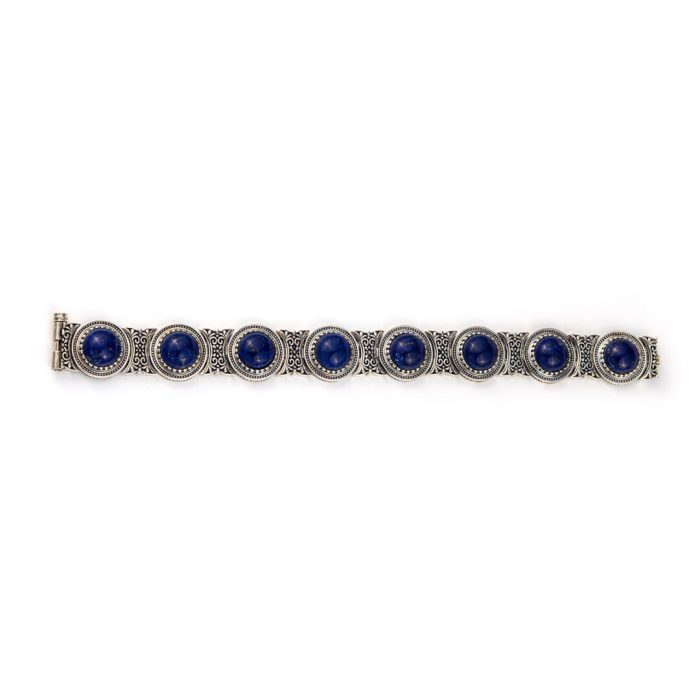 Lapis Lazuli Link Bracelet – Sterling Silver Yianni Jewelry - Image 4