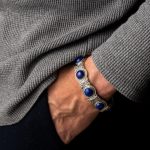 Lapis Lazuli Link Bracelet – Sterling Silver Yianni Jewelry - Image 2