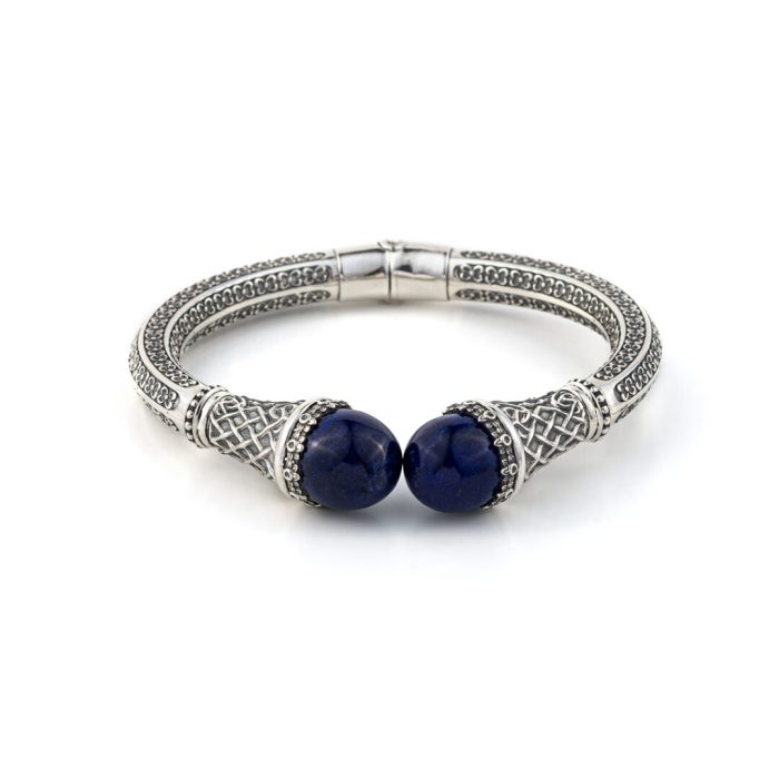 Lapis Lazuli Bracelet – Sterling Silver Yianni Jewelry - Image 1