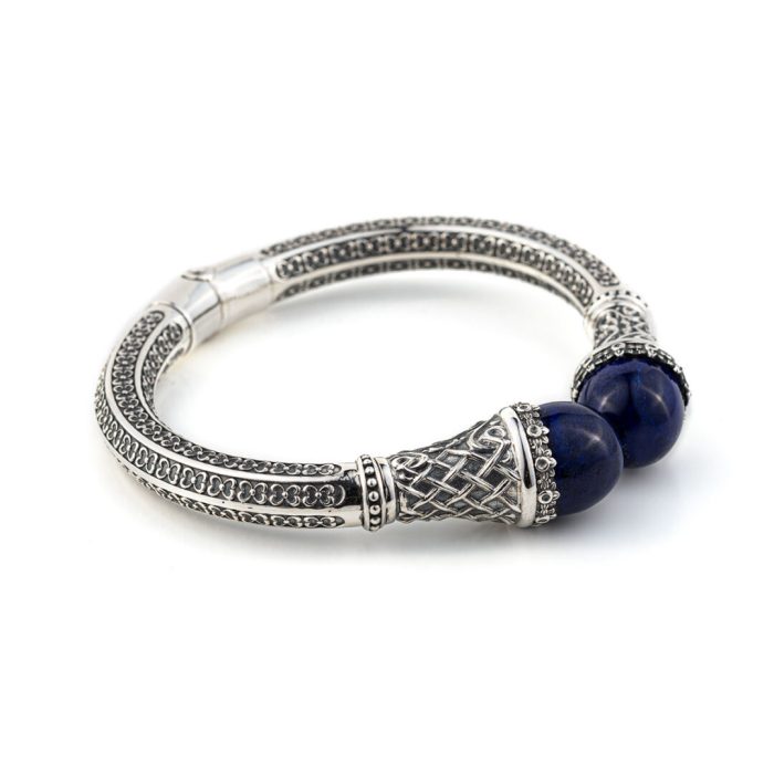 Lapis Lazuli Bracelet – Sterling Silver Yianni Jewelry - Image 2