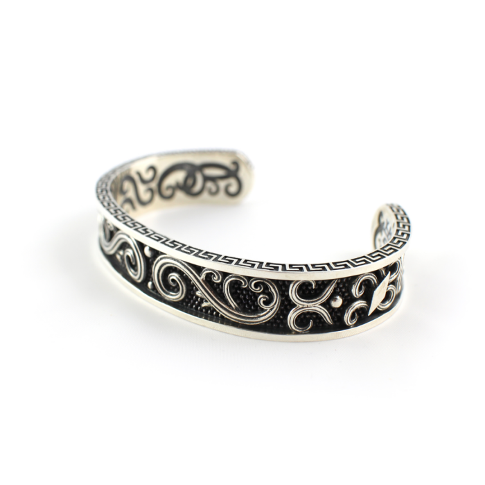 Byzantine Cuff Bracelet – 925 Sterling Silver Yianni Jewelry - Image 1