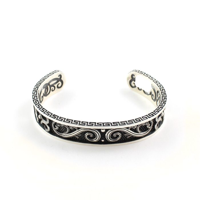Byzantine Cuff Bracelet – 925 Sterling Silver Yianni Jewelry - Image 3
