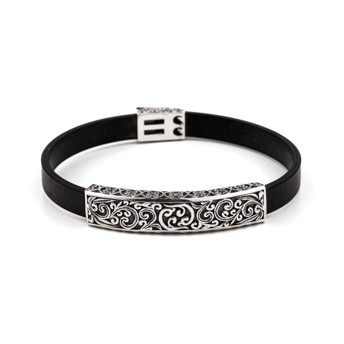 Byzantine Floral Bracelet – Sterling Silver Yianni Jewelry - Image 1