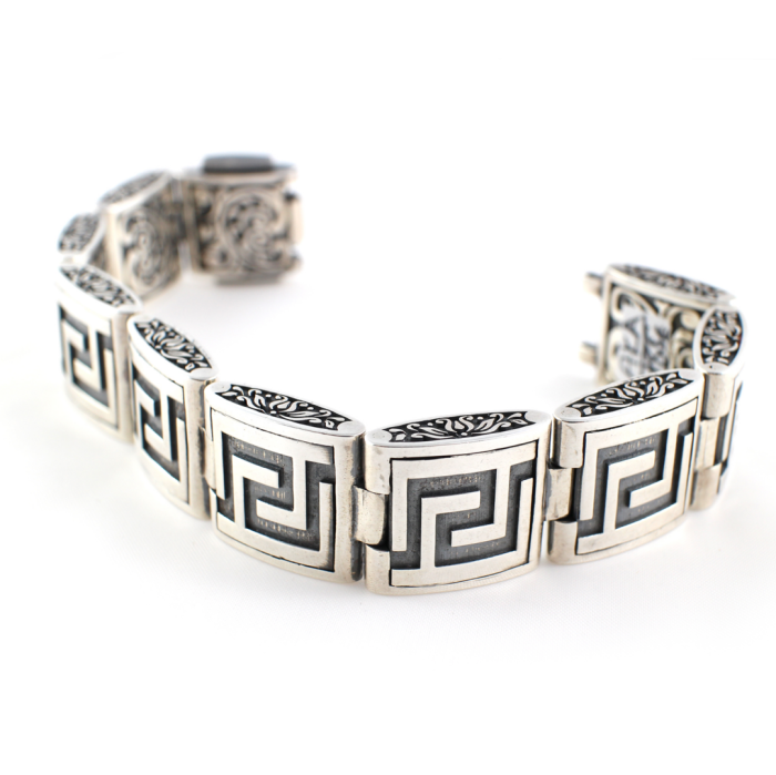 Meander Link Bracelet – 925 Sterling Silver – Yianni Jewelry - Image 6
