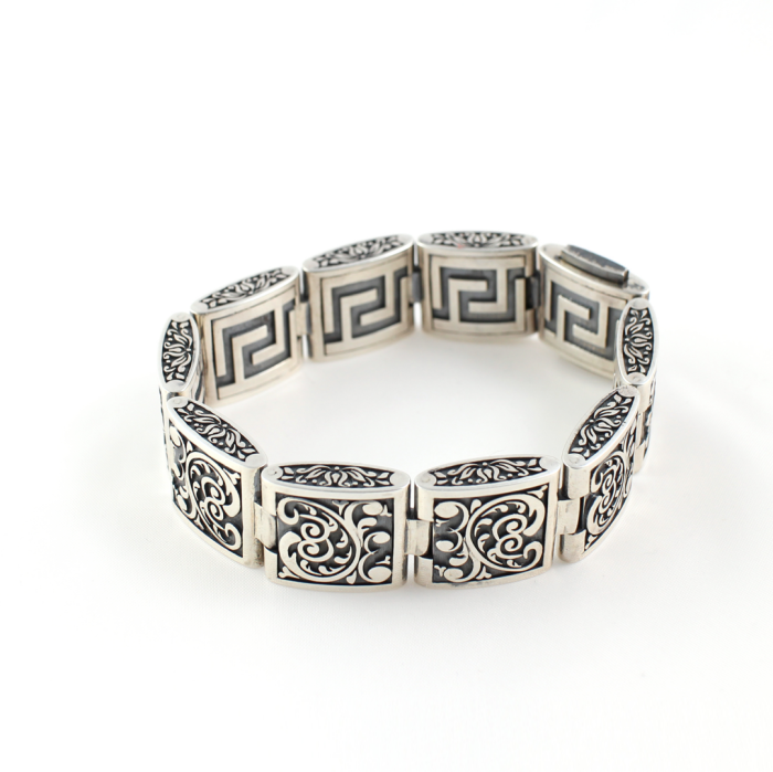 Meander Link Bracelet – 925 Sterling Silver – Yianni Jewelry - Image 3