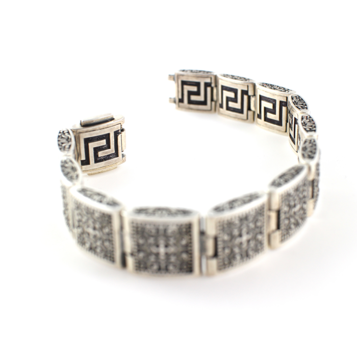Meander Link Bracelet – 925 Sterling Silver – Yianni Jewelry - Image 4