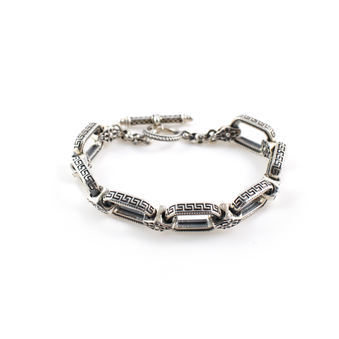 Meander Link Bracelet – 925 Sterling Silver – Yianni Jewelry - Image 2