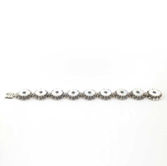 Byzantine Mother Of Pearl Bracelet  – Sterling Silver Yianni Jewelry - Image 3