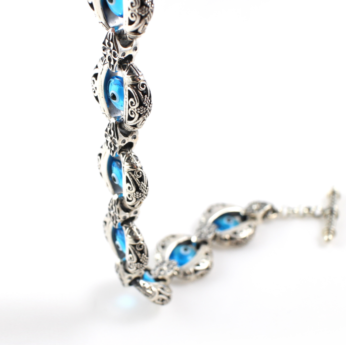 Evil Eye Charm Bracelet – Sterling Silver Yianni Jewelry - Image 2
