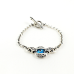 Good Luck Eye Charm Bracelet – Sterling Silver Yianni Jewelry - Image 2