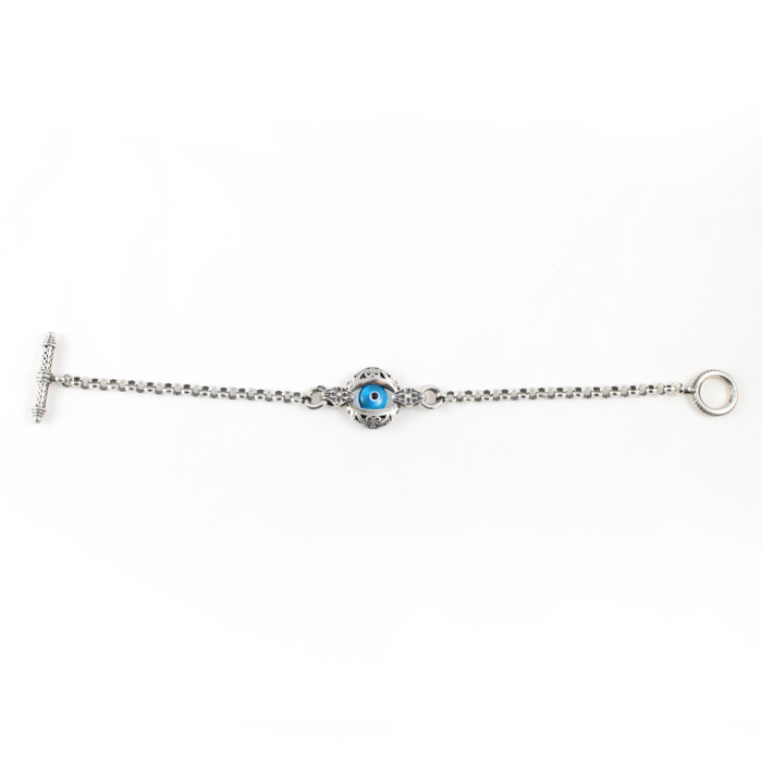 Good Luck Eye Charm Bracelet – Sterling Silver Yianni Jewelry - Image 3