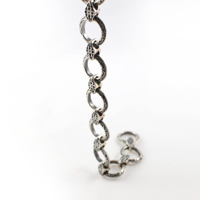 Byzantine Motif Link Bracelet – Sterling Silver Yianni Jewelry - Image 3