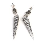 Byzantine Earrings Drop Sterling Silver - Image 2