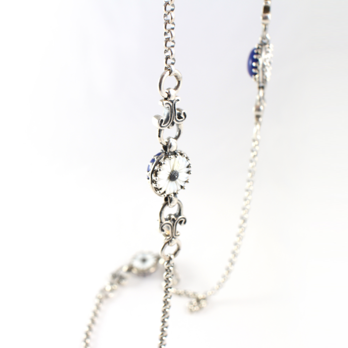 Necklace Mother of Pearl and Lapis Lazuli - Yianni Jewelry - Image 3